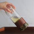 Borosilicate Double Glass Wall Water Bottle with Strainer